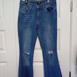 Simple Society Frayed, Wide Leg, Distressed Jean, Size 9/29
